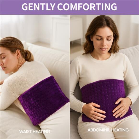 Heating Pad 12" x 24" – Fast Heating to 150°F, 2X Thicker Flannel - Picture 6 of 9